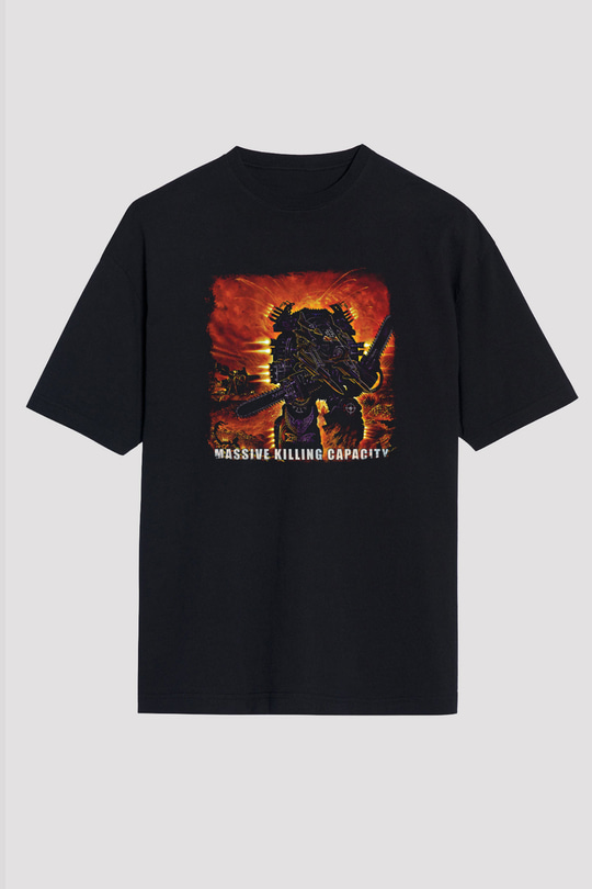 Dismember Baskılı Unisex Siyah Oversize Tişört