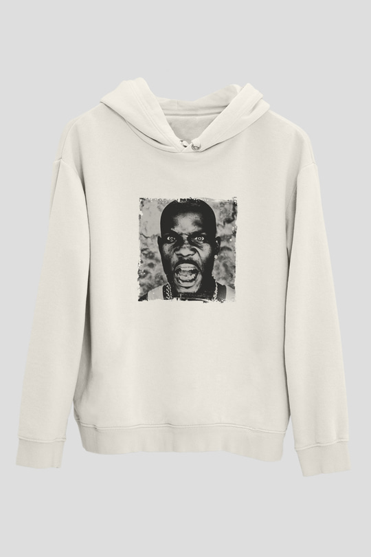 DMX Baskılı Unisex Beyaz Kapüşonlu Sweatshirt