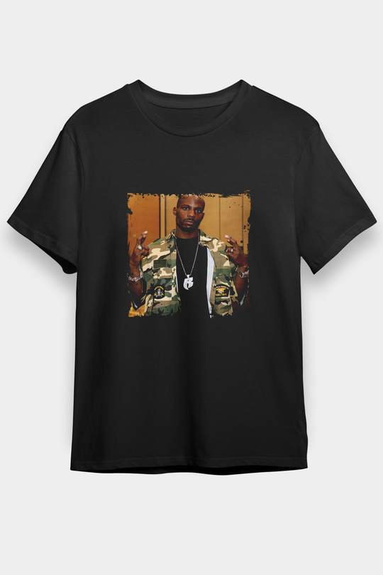DMX Baskılı Unisex Siyah Tişört