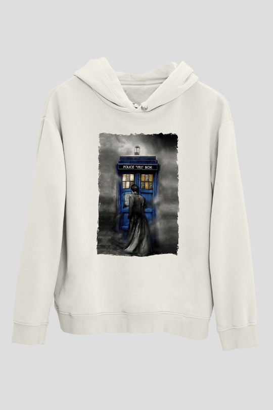 Doctor Who Beyaz Unisex Hoodie