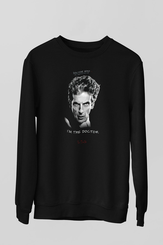 Doctor Who Siyah Unisex Sweatshirt