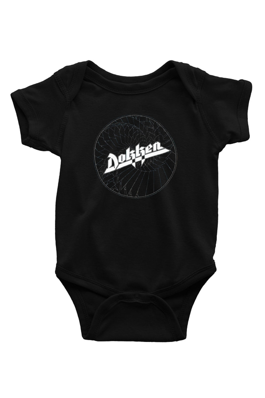 Dokken Baskılı Unisex Siyah Bebek Body - Zıbın