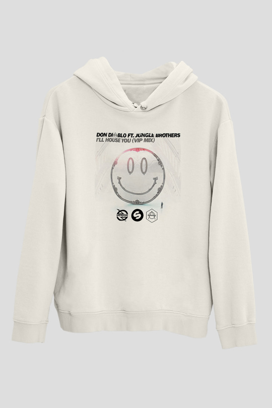 Don Diablo Beyaz Unisex Kapüşonlu Sweatshirt