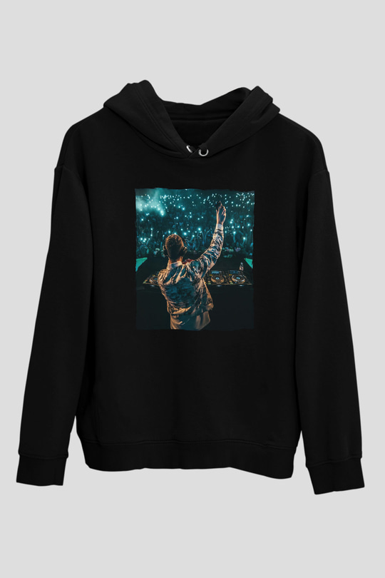 Don Diablo Siyah Unisex Kapüşonlu Sweatshirt