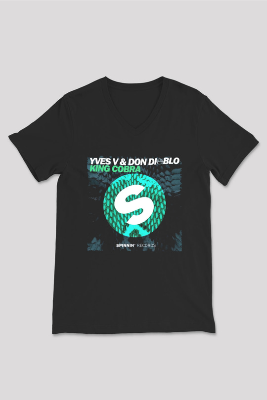 Don Diablo Siyah Unisex V Yaka Tişört T-Shirt