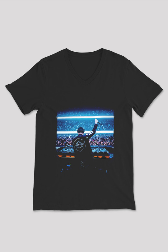 Don Diablo Siyah Unisex V Yaka Tişört