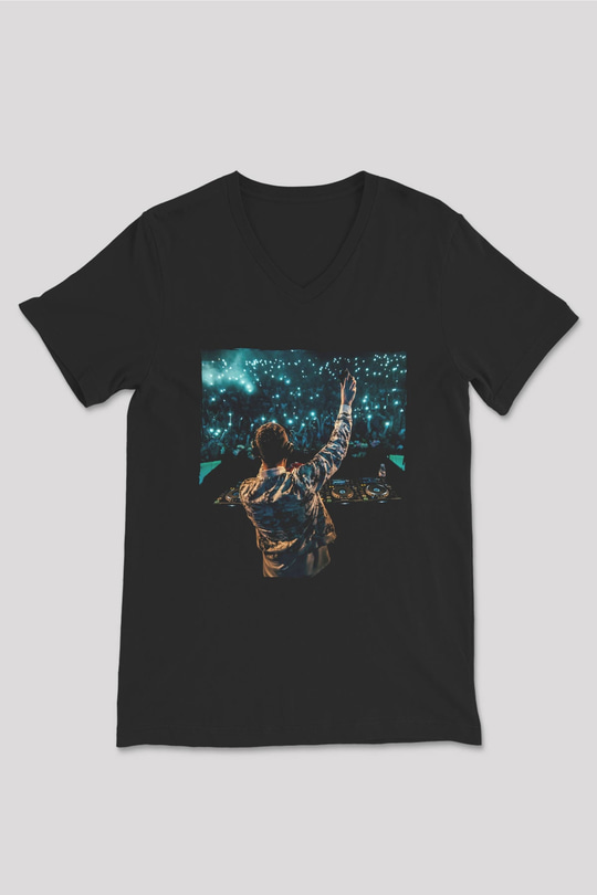 Don Diablo Siyah Unisex V Yaka Tişört