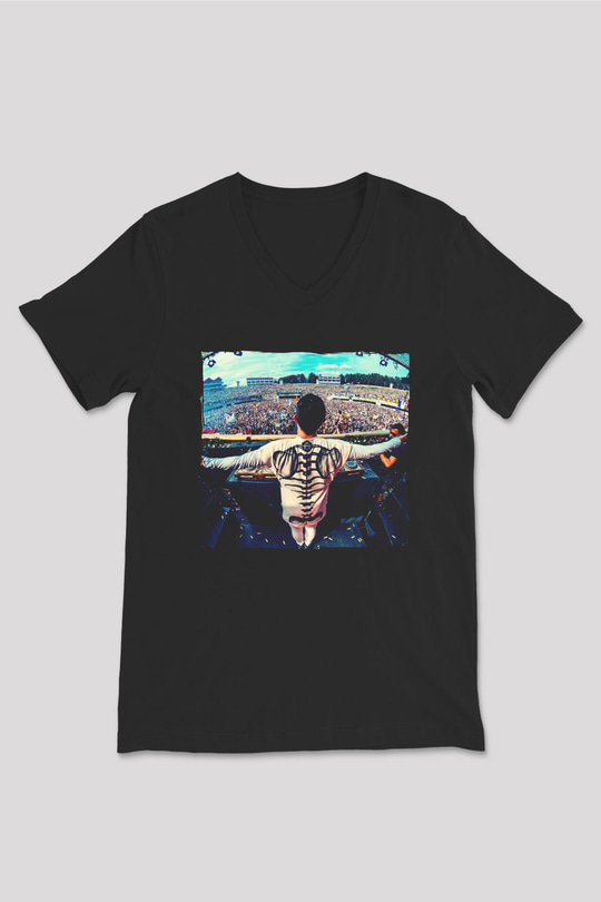 Don Diablo Siyah Unisex V Yaka Tişört