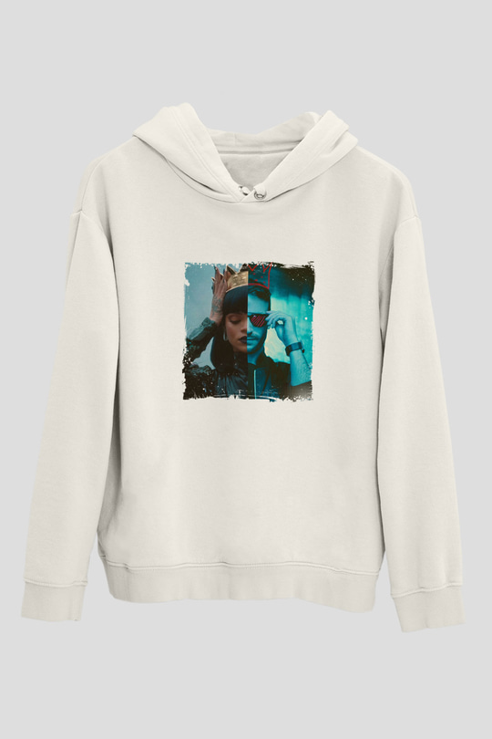 Don DiabloBaskılı Beyaz Hoodie