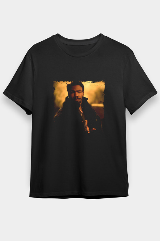 Donald Glover Baskılı Unisex Siyah Tişört
