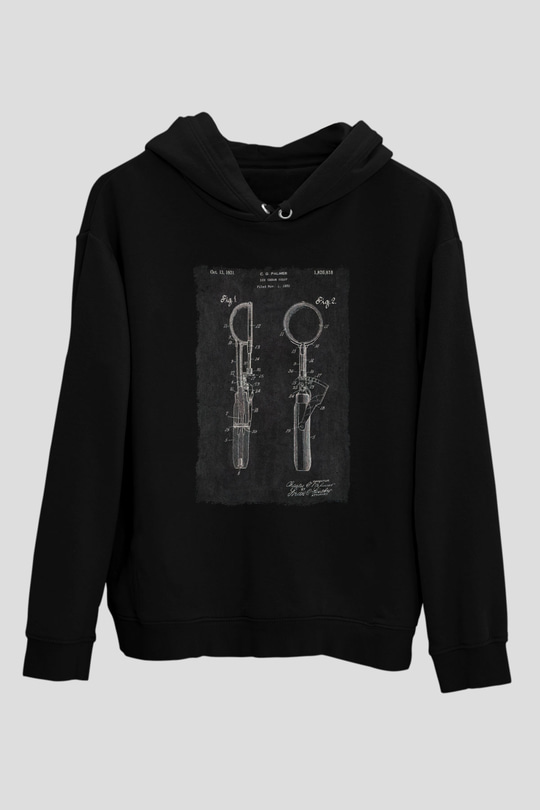 Dondurmacı Siyah Unisex Kapüşonlu Sweatshirt