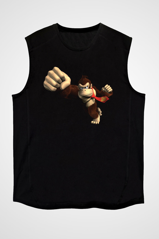 Donkey Kong Siyah Unisex Kolsuz Tişört