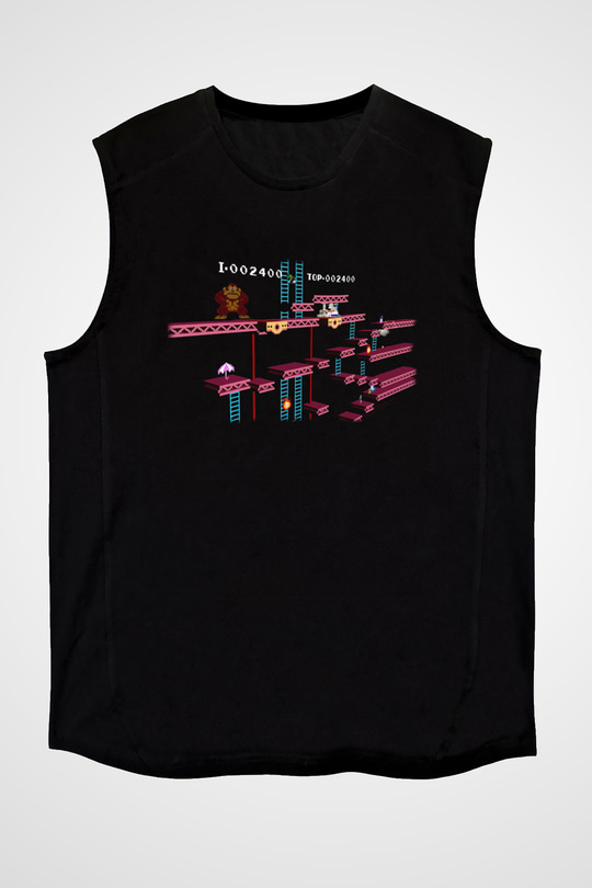 Donkey Kong Siyah Unisex  Kolsuz Tişört
