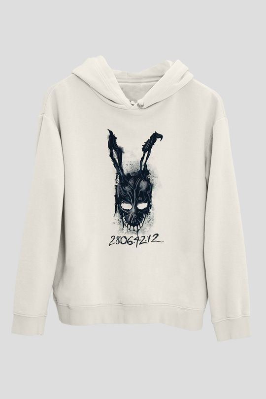 Donnie Darko Baskılı Beyaz Unisex Hoodie