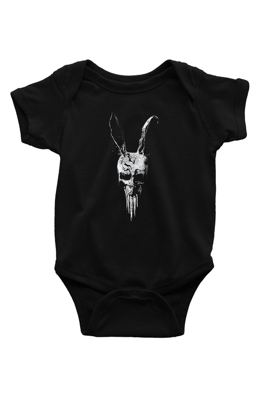 Donnie Darko Baskılı Unisex Siyah Bebek Body - Zıbın
