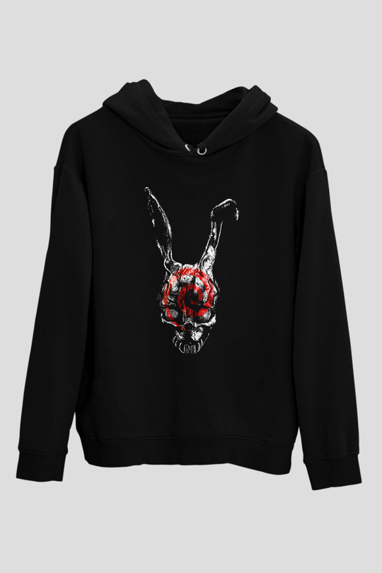 Donnie Darko Baskılı Unisex Siyah Hoodie