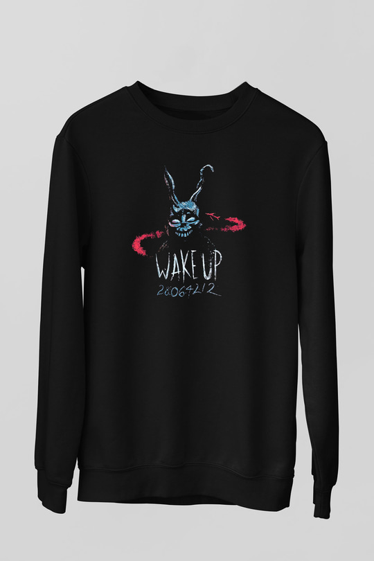 Donnie Darko Baskılı Unisex Siyah Sweatshirt