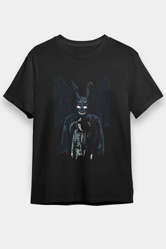 Donnie Darko Baskılı Unisex Siyah Tişört - Tshirt