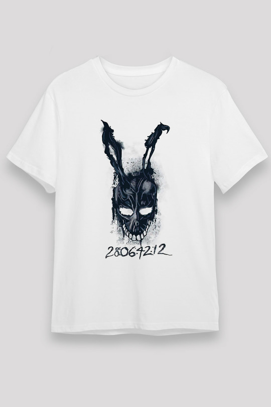 Donnie Darko Unisex Baskılı Beyaz Tişört - Tshirt