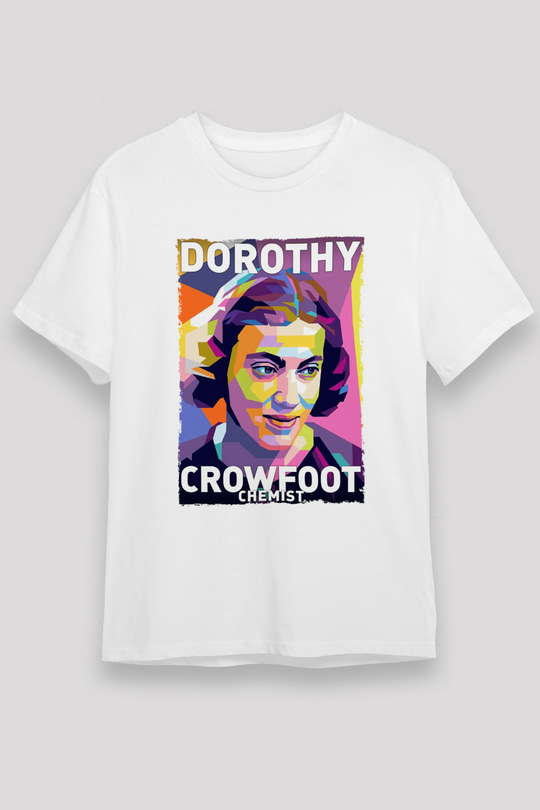 Dorothy Crowfoot Hodgkin Baskılı Unisex Beyaz Tişört - Tshirt