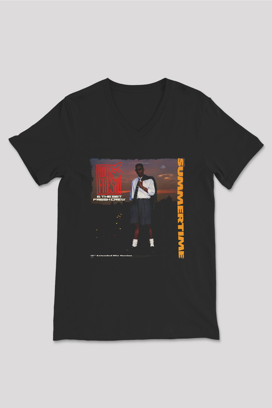 Doug E. Fresh Siyah Unisex V Yaka Tişört