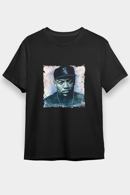 Dr. Dre Baskılı Unisex Siyah Tişört