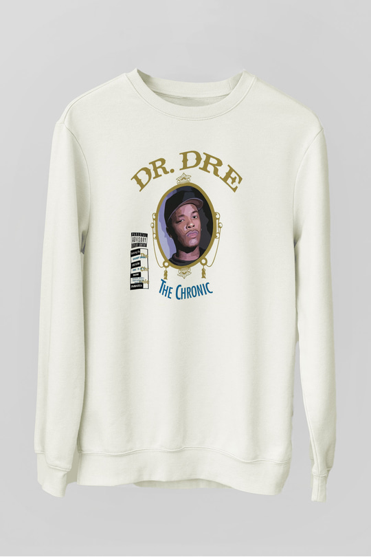 Dr.Dre Beyaz Unisex Sweatshirt