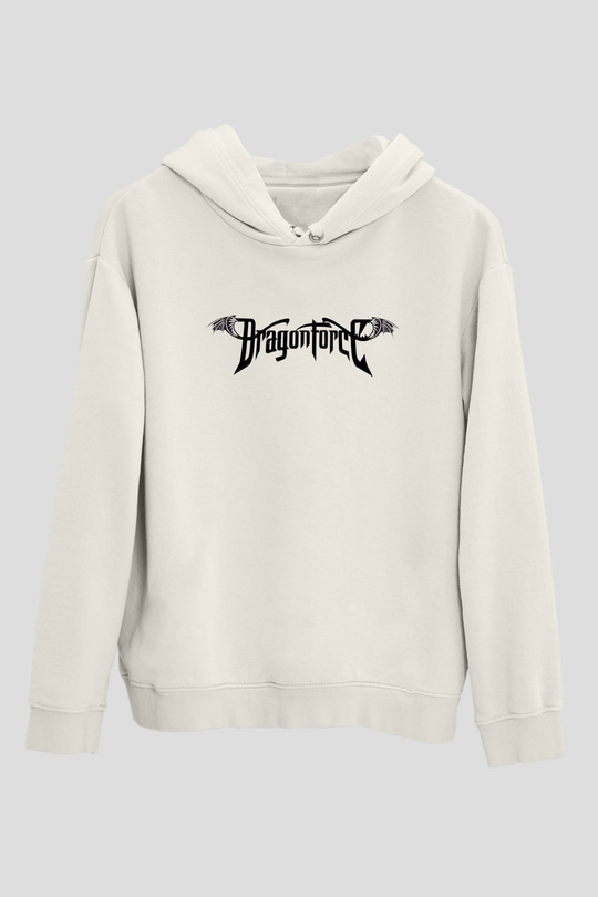 DragonForce Beyaz Unisex Kapşonlu Sweatshirt