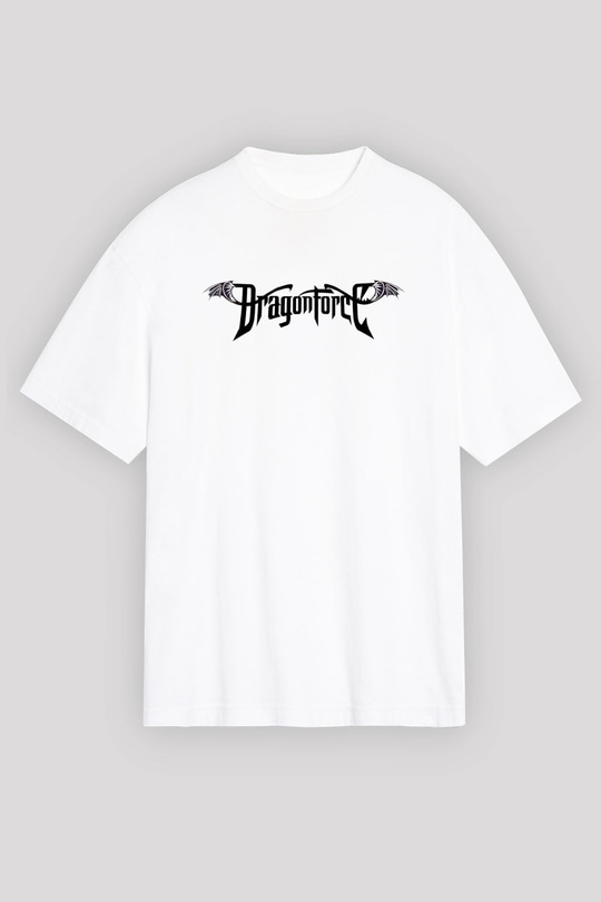 DragonForce Beyaz Unisex Oversize Tişört T-Shirt