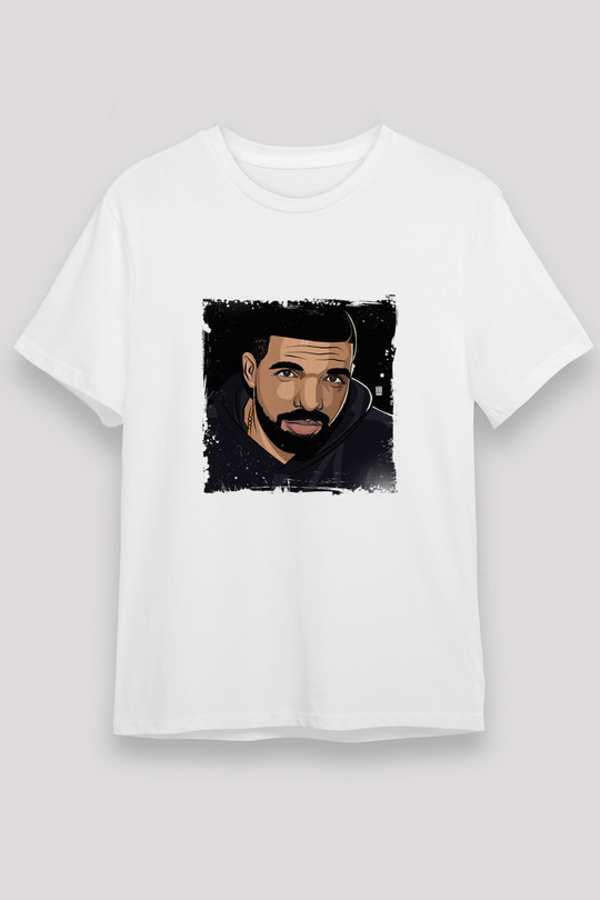 Drake Baskılı Unisex Beyaz Tişört