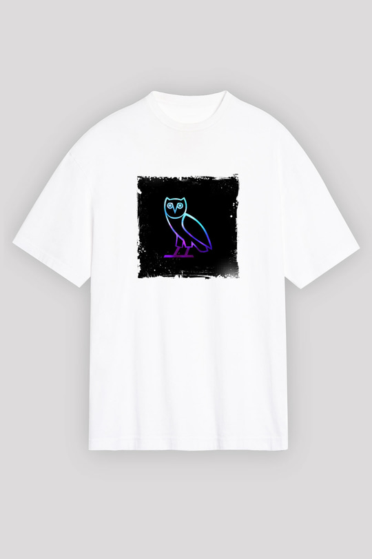 Drake Baskılı Unisex Beyaz Tişört