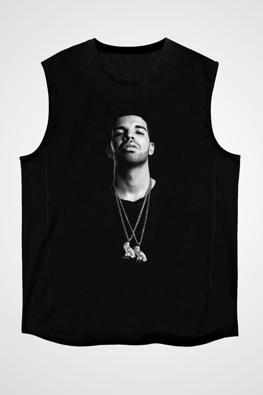 Drake Siyah Unisex Kolsuz Tişört