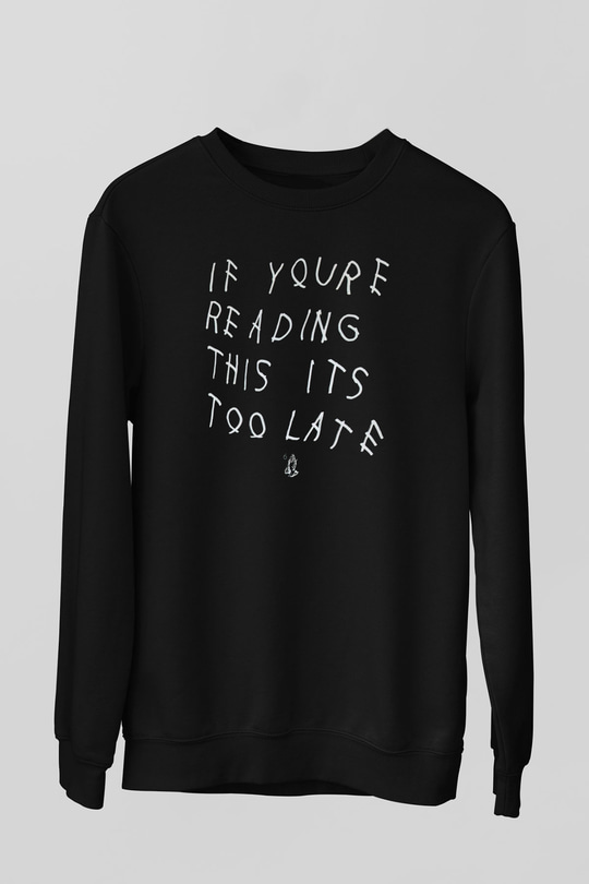 Drake Siyah Unisex Sweatshirt