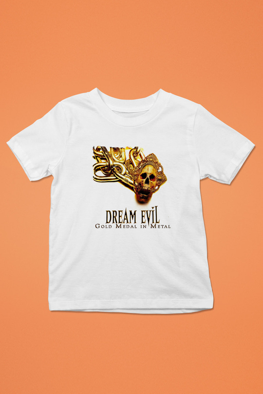 Dream Evil Baskılı Beyaz Unisex Beyaz Çocuk Tişört - Tshirt