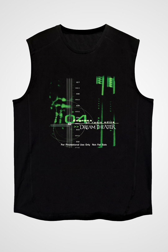 Dream Theater Baskılı Unisex Siyah Kolsuz Tişört