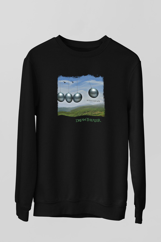 Dream Theater Baskılı Unisex Siyah Sweatshirt