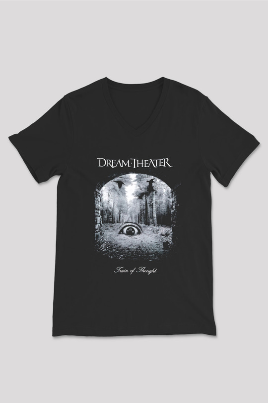 Dream Theater Siyah Unisex V Yaka Tişört T-Shirt