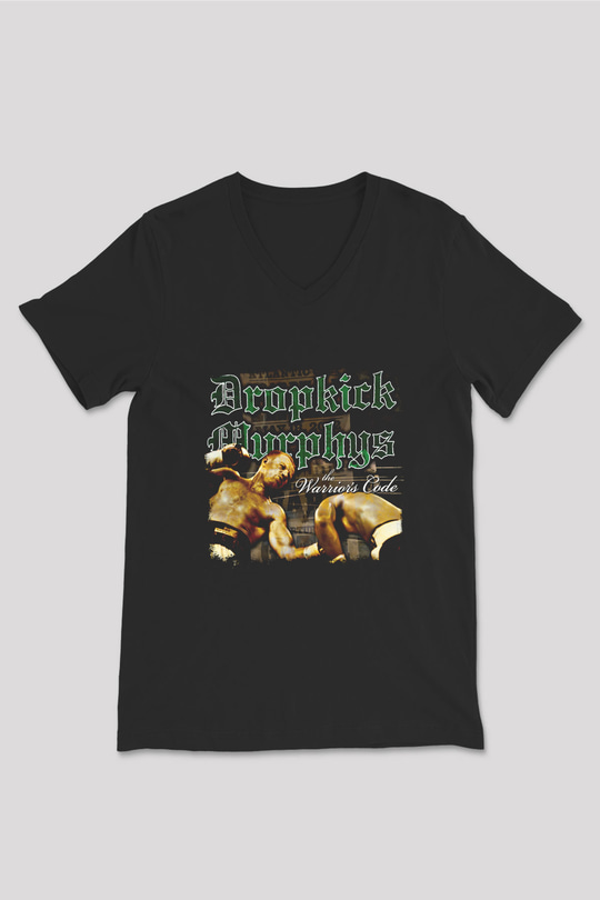 Dropkick Murphys Baskılı Unisex Siyah V Yaka Tişört