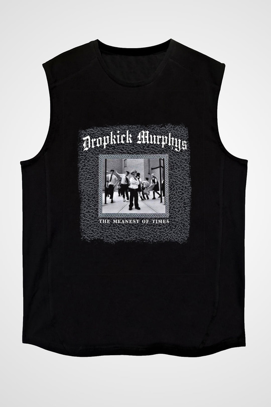 Dropkick Murphys Baskılı Unisex Siyah Kolsuz Tişört