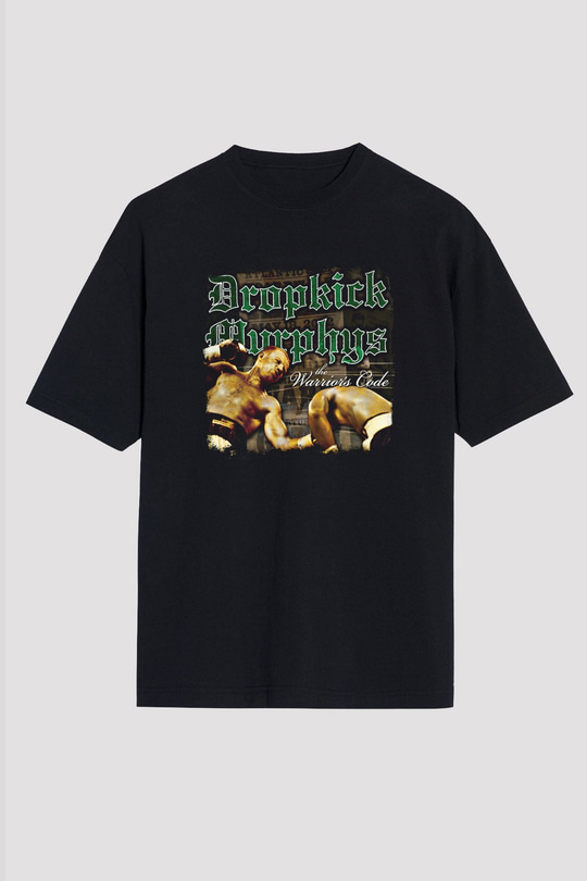 Dropkick Murphys Baskılı Unisex Siyah Oversize Tişört