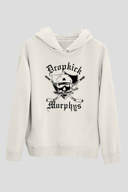 Dropkick Murphys Beyaz Unisex Kapşonlu Sweatshirt