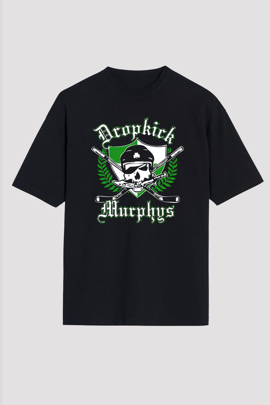 Dropkick Murphys Siyah Unisex Oversize Tişört T-Shirt