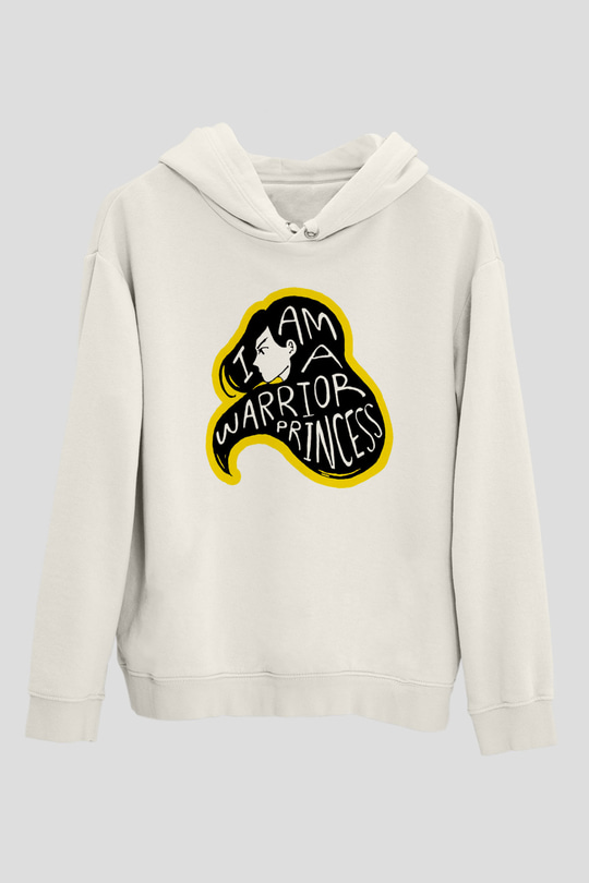 Dünya Kadınlar Günü Beyaz Unisex Kapşonlu Sweatshirt