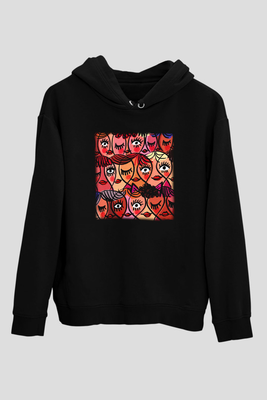 Dünya Kadınlar Günü Siyah Unisex Hoodie