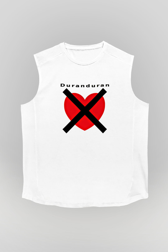 Duran Duran Baskılı Unisex Beyaz Kolsuz Tişört