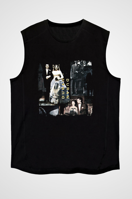 Duran Duran Baskılı Unisex Siyah Kolsuz Tişört