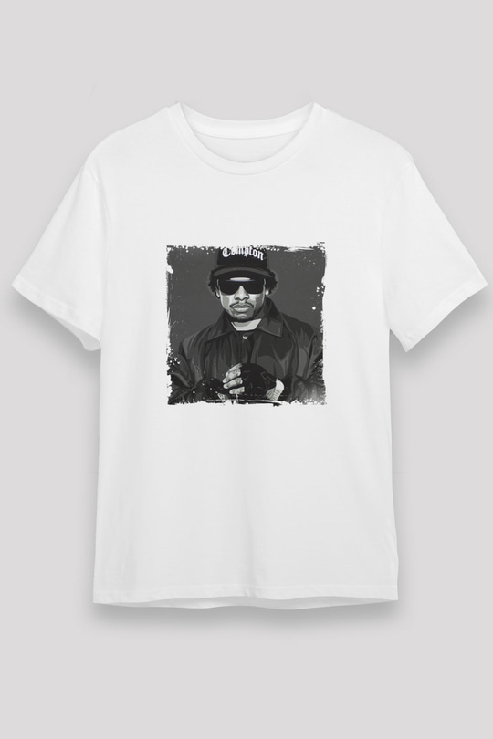 Eazy-E Baskılı Unisex Beyaz Tişört