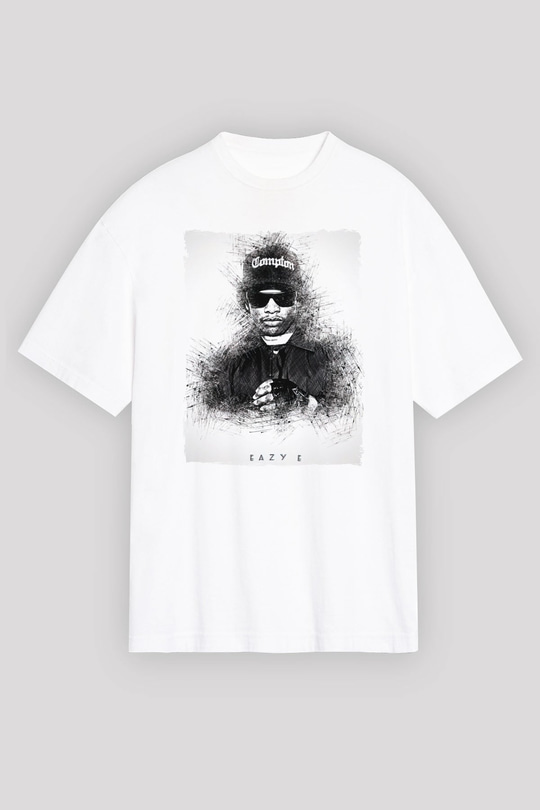 Eazy-E Beyaz Unisex Tişört T-Shirt - TişörtFabrikası