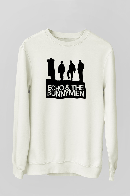 Echo and the Bunnymen Beyaz Unisex Sweatshirt