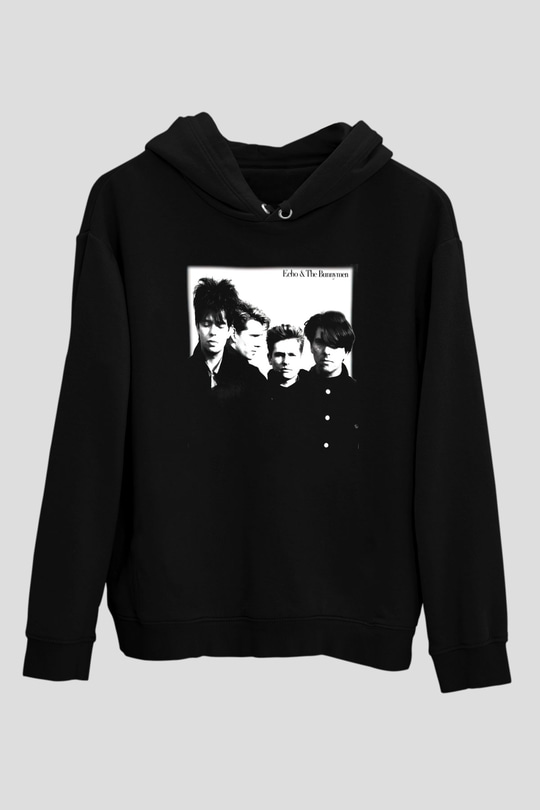 Echo and the Bunnymen Siyah Unisex Hoodie